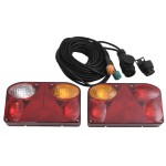 vidaXL Lumini pentru remorcă 2 buc. bec clasic 12 V roșu 23x6x13 cm vidaXL Lumini pentru remorcă 2 buc. bec clasic 12 V roșu 23x6x13 cm