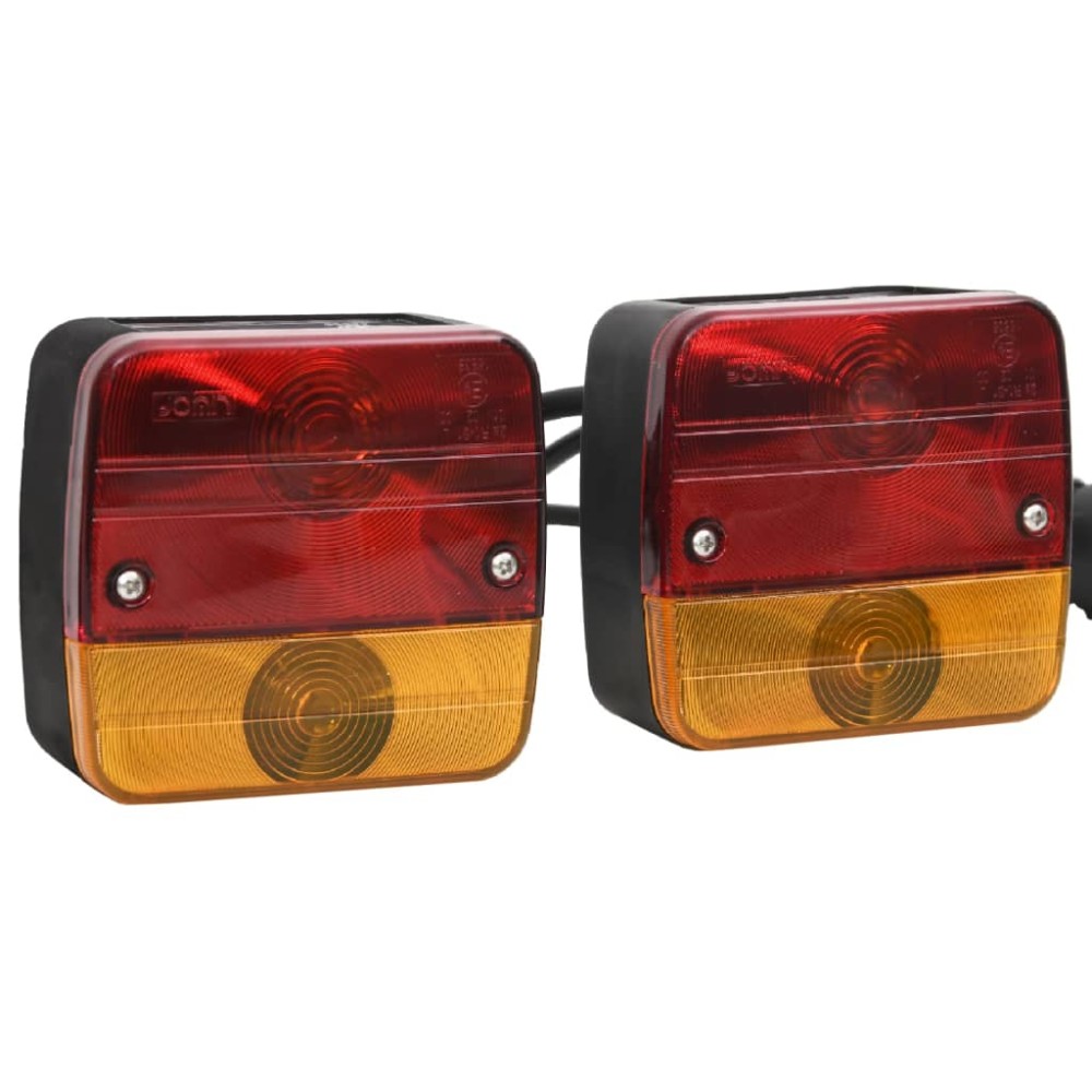 vidaXL Lumini pentru remorcă 2 buc. bec clasic 12 V roșu 10,5x5x9,5 cm