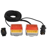 vidaXL Lumini pentru remorcă, 2 buc., roșu, 10,5x7,5x10 cm bec LED 12V vidaXL Lumini pentru remorcă, 2 buc., roșu, 10,5x7,5x10 cm bec LED 12V