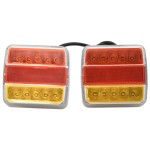 vidaXL Lumini pentru remorcă, 2 buc., roșu, 10,5x7,5x10 cm bec LED 12V vidaXL Lumini pentru remorcă, 2 buc., roșu, 10,5x7,5x10 cm bec LED 12V