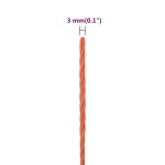 vidaXL Frânghie de lucru, portocaliu, 3 mm, 25 m, polipropilenă vidaXL Frânghie de lucru, portocaliu, 3 mm, 25 m, polipropilenă