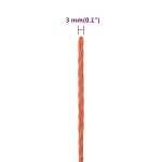 vidaXL Frânghie de lucru, portocaliu, 3 mm, 50 m, polipropilenă vidaXL Frânghie de lucru, portocaliu, 3 mm, 50 m, polipropilenă