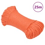 vidaXL Frânghie de lucru, portocaliu, 8 mm, 25 m, polipropilenă vidaXL Frânghie de lucru, portocaliu, 8 mm, 25 m, polipropilenă