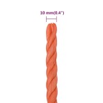 vidaXL Frânghie de lucru, portocaliu, 10 mm, 50 m, polipropilenă vidaXL Frânghie de lucru, portocaliu, 10 mm, 50 m, polipropilenă