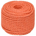 vidaXL Frânghie de lucru, portocaliu,16 mm, 25 m, polipropilenă vidaXL Frânghie de lucru, portocaliu,16 mm, 25 m, polipropilenă