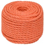 vidaXL Frânghie de lucru, portocaliu, 16 mm, 50 m, polipropilenă vidaXL Frânghie de lucru, portocaliu, 16 mm, 50 m, polipropilenă