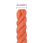 vidaXL Frânghie de lucru, portocaliu,24 mm, 25 m, polipropilenă vidaXL Frânghie de lucru, portocaliu,24 mm, 25 m, polipropilenă