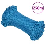 vidaXL Frânghie de lucru, portocaliu, 6 mm, 250 m, polipropilenă vidaXL Frânghie de lucru, portocaliu, 6 mm, 250 m, polipropilenă