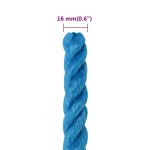 vidaXL Frânghie de lucru, albastru, 16 mm, 25 m, polipropilenă