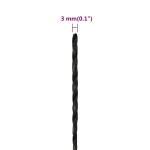 vidaXL Frânghie de lucru, negru, 3 mm, 25 m, polipropilenă vidaXL Frânghie de lucru, negru, 3 mm, 25 m, polipropilenă