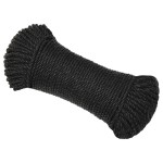 vidaXL Frânghie de lucru, negru, 3 mm, 50 m, polipropilenă vidaXL Frânghie de lucru, negru, 3 mm, 50 m, polipropilenă
