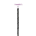 vidaXL Frânghie de lucru, negru, 3 mm, 50 m, polipropilenă vidaXL Frânghie de lucru, negru, 3 mm, 50 m, polipropilenă