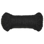 vidaXL Frânghie de lucru, negru, 3 mm, 250 m, polipropilenă vidaXL Frânghie de lucru, negru, 3 mm, 250 m, polipropilenă