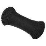vidaXL Frânghie de lucru, negru, 6 mm, 100 m, polipropilenă vidaXL Frânghie de lucru, negru, 6 mm, 100 m, polipropilenă