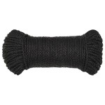 vidaXL Frânghie de lucru, negru, 6 mm, 100 m, polipropilenă vidaXL Frânghie de lucru, negru, 6 mm, 100 m, polipropilenă