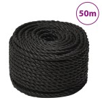 vidaXL Frânghie de lucru, negru, 20 mm, 50 m, polipropilenă vidaXL Frânghie de lucru, negru, 20 mm, 50 m, polipropilenă