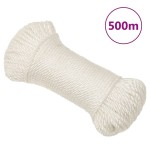 vidaXL Frânghie de lucru, Alb, 8 mm, 500 m, polipropilenă vidaXL Frânghie de lucru, Alb, 8 mm, 500 m, polipropilenă