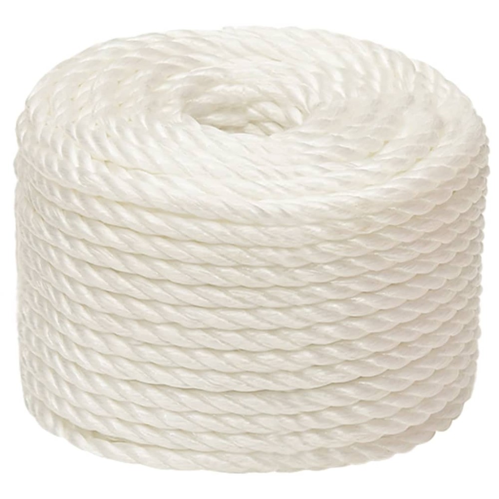 vidaXL Frânghie de lucru, Alb, 10 mm, 500 m, polipropilenă
