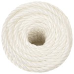 vidaXL Frânghie de lucru, Alb, 12 mm, 500 m, polipropilenă