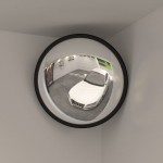 vidaXL Oglindă de trafic convexă de interior, negru, Ø40 cm, acril vidaXL Oglindă de trafic convexă de interior, negru, Ø40 cm, acril