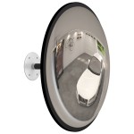 vidaXL Oglindă de trafic convexă de interior, negru, Ø40 cm, acril vidaXL Oglindă de trafic convexă de interior, negru, Ø40 cm, acril