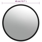 vidaXL Oglindă de trafic convexă de interior, negru, Ø40 cm, acril vidaXL Oglindă de trafic convexă de interior, negru, Ø40 cm, acril