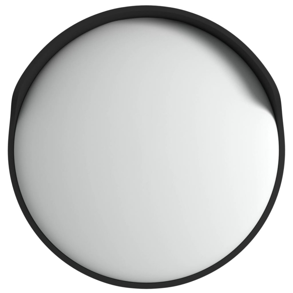 vidaXL Oglindă de trafic convexă exterior, negru, Ø45 cm, policarbonat