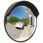 vidaXL Oglindă de trafic convexă exterior, negru, Ø45 cm, policarbonat vidaXL Oglindă de trafic convexă exterior, negru, Ø45 cm, policarbonat
