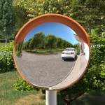 vidaXL Oglindă trafic convexă exterior, portocaliu Ø30 cm policarbonat vidaXL Oglindă trafic convexă exterior, portocaliu Ø30 cm policarbonat