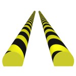 vidaXL Protecții de colț, 2 buc., galben și negru, 4x3x100 cm, PU vidaXL Protecții de colț, 2 buc., galben și negru, 4x3x100 cm, PU