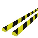vidaXL Protecții de colț, 2 buc., galben și negru, 4x3x100 cm, PU vidaXL Protecții de colț, 2 buc., galben și negru, 4x3x100 cm, PU