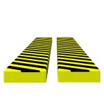 vidaXL Protecții de colț, 2 buc., galben și negru, 6x2x101,5 cm, PU vidaXL Protecții de colț, 2 buc., galben și negru, 6x2x101,5 cm, PU