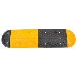 vidaXL Prag limitator de viteză galben și negru 129x32,5x4 cm cauciuc vidaXL Prag limitator de viteză galben și negru 129x32,5x4 cm cauciuc