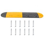 vidaXL Prag limitator de viteză galben și negru 129x32,5x4 cm cauciuc vidaXL Prag limitator de viteză galben și negru 129x32,5x4 cm cauciuc