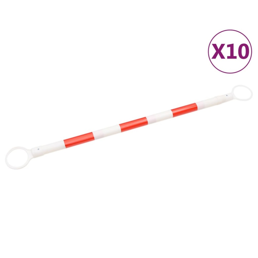 vidaXL Bare retractabile de conuri de trafic 10 buc. 116-197 cm ABS