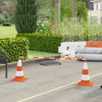 vidaXL Bare retractabile de conuri de trafic 10 buc. 116-197 cm ABS vidaXL Bare retractabile de conuri de trafic 10 buc. 116-197 cm ABS