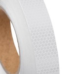 vidaXL Banda reflectorizantă, alb, 2,5 cmx50 m PVC vidaXL Banda reflectorizantă, alb, 2,5 cmx50 m PVC