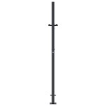 vidaXL Poartă pentru grădină, antracit, 105x155 cm, oțel, model iarbă