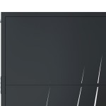 vidaXL Poartă pentru grădină, antracit, 105x155 cm, oțel, model iarbă