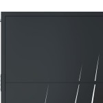 vidaXL Poartă de grădină antracit 100x175 cm oțel model iarbă