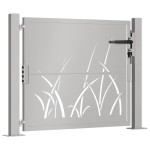 vidaXL Poartă pentru grădină, 105x80 cm, oțel corten, model iarbă
