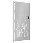 vidaXL Poartă pentru grădină, 105x205 cm, oțel corten, model iarbă