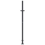 vidaXL Poartă pentru grădină, antracit, 105x155 cm, oțel, model bambus