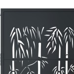 vidaXL Poartă pentru grădină, antracit, 105x155 cm, oțel, model bambus