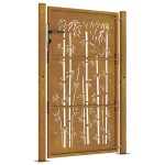 vidaXL Poartă pentru grădină, 105x155 cm, oțel corten, model bambus vidaXL Poartă pentru grădină, 105x155 cm, oțel corten, model bambus