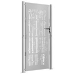 vidaXL Poartă pentru grădină, 105x205 cm, oțel corten, model bambus