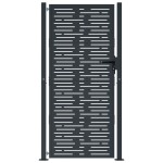 vidaXL Poartă de grădină antracit 100x200 cm oțel, design pătrat