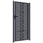 vidaXL Poartă de grădină antracit 100x200 cm oțel, design pătrat