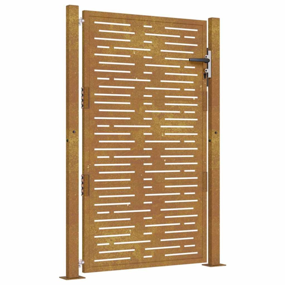 vidaXL Poartă pentru grădină, 105x155 cm, oțel corten, dreptunghiuri