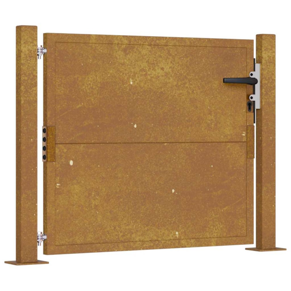 vidaXL Poartă pentru grădină, 105x80 cm, oțel corten